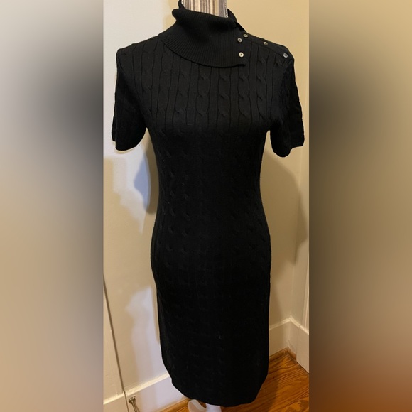 Brooks Brothers Cable Knit Sweater Dress with button detail. - Picture 1 of 4